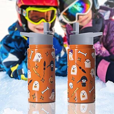 15oz Halloween Spooky Themed Kids Insulated Stainless Steel Water Bottle  with Straw & Brush Tumbler Cups for Boys & Girls Gift for School, Hand Wash  Only - Yahoo Shopping