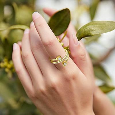 3-Stack Rose Gold Clover Rings