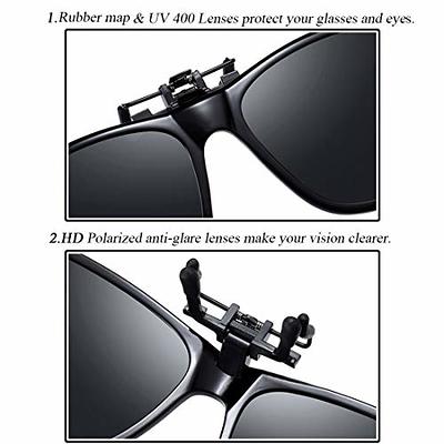 FF FRAZALA Polarized Flip-up Clip-on Sunglasses Anti-Glare UV