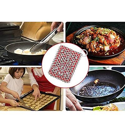 Cast Iron Cleaner Chainmail Scrubbing Pad Stainless Steel Skillet