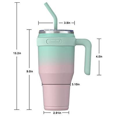 Hydraful 50 oz Tumbler with Handle and Leak Proof 2-in-1 Straw & Sip Lid