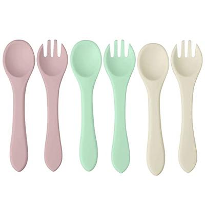 3 Pcs Baby Utensils, Baby Spoons Self Feeding 6 Months with Baby Fork and  Silicone Baby Cup, Baby Utensils 6-12 Months, Toddler Utensils for Baby Led  Weaning (Blush)… - Yahoo Shopping