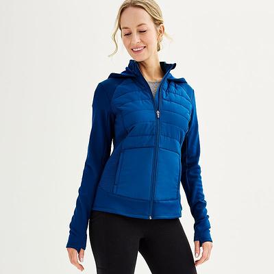 Women's Tek Gear Hooded Mixed-Media Jacket, Size: Small, Dark Blue - Yahoo  Shopping