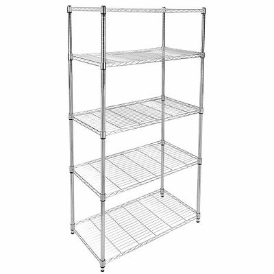 3-Tier Metal Shelving Storage Unit, Size: Silver