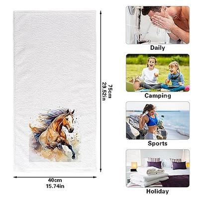 ALAZA Horse Desert Watercolor Bathroom Hand Towels Set of 2 Soft 100  Percent Cotton Towel Luxury Decorative Bath Towels Highly Absorbent Face  Towel 16 X 30 - Yahoo Shopping