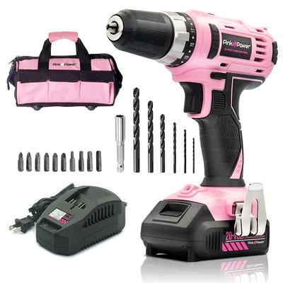 Cordless Drill Set, 20V Electric Power Brushless Drill with 2