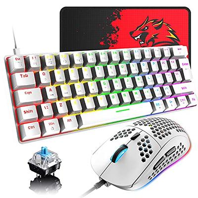 Wired Gaming Mouse LED Light USB Mouse with Honeycomb Shell 6400 DPI Gaming  Mice