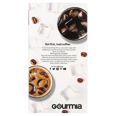 Gourmia Iced Coffee Maker with 25 fl oz. Reusable Tumbler, Black