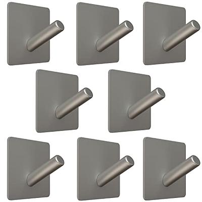 SAYONEYES Brushed Nickel Self Adhesive Towel Hooks for Bathroom