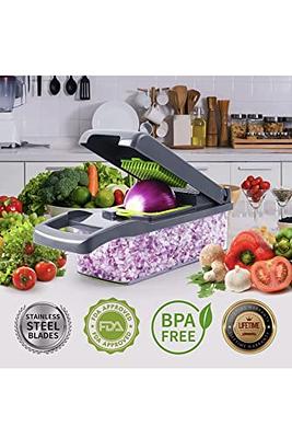 Vegetable Chopper, Multifunctional 12 in 1 Food Chopper Veggie Chopper