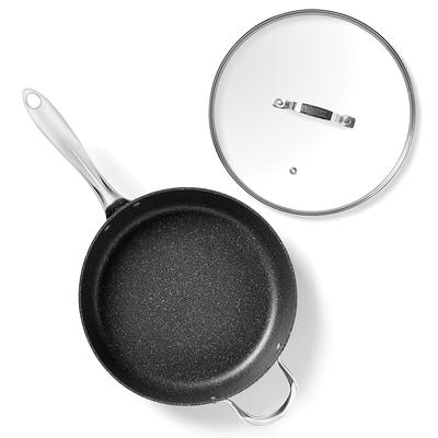 Starfrit 034458-002-0000 11 in. Aluminum Nonstick Deep Fry Pan with Lid