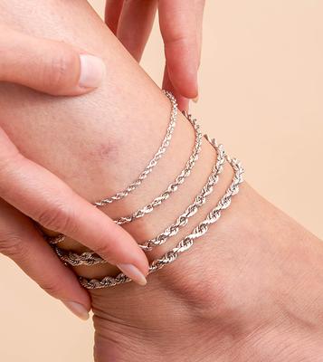 Rope Bracelet in White Gold - 2mm