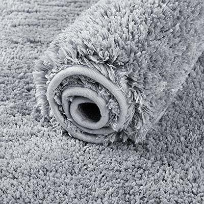 Bathroom Rugs Water Absorbent Soft Microfiber Shaggy Bath Mat Machine  Washable