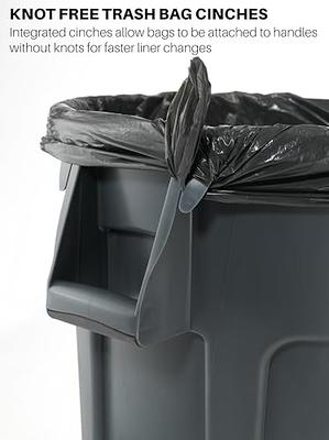 20 Gallon Injection Molded Large Wastebasket Kitchen Trash Can Black Garbage  Bin