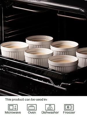 DOWAN Ramekins 8 oz Oven Safe with Lids, Creme brulee Ramekins