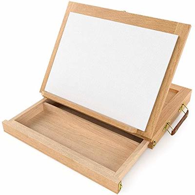 MEEDEN Large Tabletop Easel Sketchbox, Adjustable Solid Beech Wood Desktop  Easel Box, Travel Easel for Artists, Table Top easels for Painting, Wooden