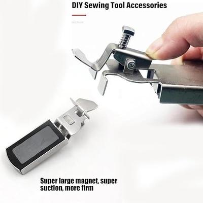  Magnetic Seam Guide,Magnetic Seam Guide for Sewing Machine,  Multifunctional Sewing Supplies Fixed Gauge Tool
