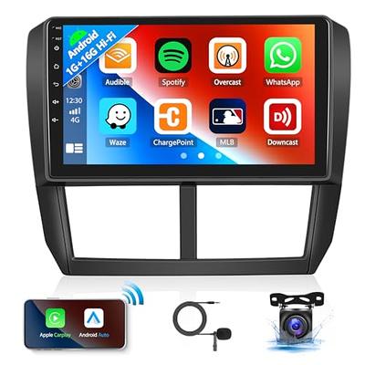 UNITOPSCI Android Car Stereo for Subaru Forester Impreza WRX 2008-2012  CarPlay Android Auto Bluetooth Car Radio 9 Inch HD Touchscreen FM GPS  Navigation USB with Backup Camera Microphone - Yahoo Shopping