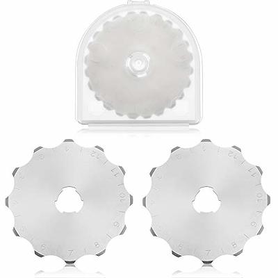 2 Pieces 45 mm Perforating Rotary Replacement Blades 45 mm Rotary Cutter  Blades with Plastic Box for Crochet Edge Cutting Crafting Sewing Leather  Paper Cardstock - Yahoo Shopping