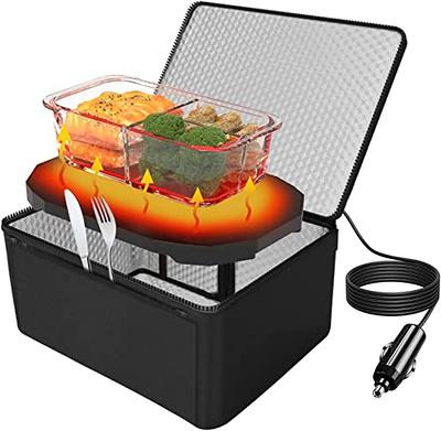 Portable Oven, 12V 24V 2-in-1 Car Food Warmer Mini Portable Microwave,  Aotto Personal Heated Lunch Box Warmer for Work Reheating and Cooking Meals  in Truck, Vehicle, Travel, Camping, Picnic (Black) - Coupon