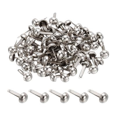 100pcs 6x12mm Mini Brads Round Paper Fasteners for Art Crafting, Silver  Tone - Yahoo Shopping