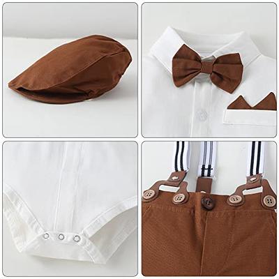  YALLET Baby Boy Clothes Suit Toddler Gentleman Outfits Formal  Dress Shirt + Bowtie + Suspender Pants Wedding Party 1-5 Years: Clothing,  Shoes & Jewelry