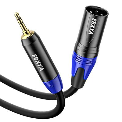 tisino 3.5mm to XLR Balanced Cable Adapter, Gold-Plated 1/8  inch Mini Jack Aux to XLR Male Mono Audio Cord for Cell Phone, Laptop,  Speaker, Mixer - 1ft : Musical Instruments