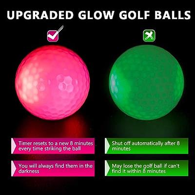 THIODOON Upgraded Glow in The Dark Golf Balls New Version Light up Led Golf  Balls Night Golf Gift Sets for Men Kids Women (6 Colors in one) - Yahoo  Shopping