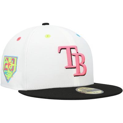 Men's New Era Stone/Black Tampa Bay Rays Chrome 59FIFTY Fitted Hat