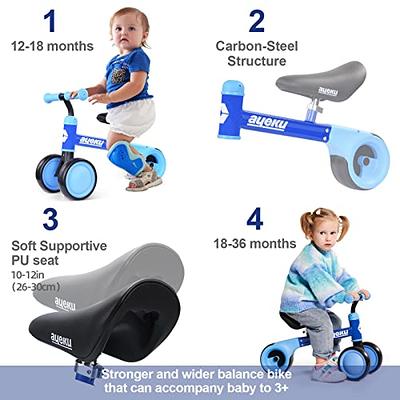 AyeKu Baby Balance Bike Toys for 1 Year Old Gifts Boys Girls 12 24