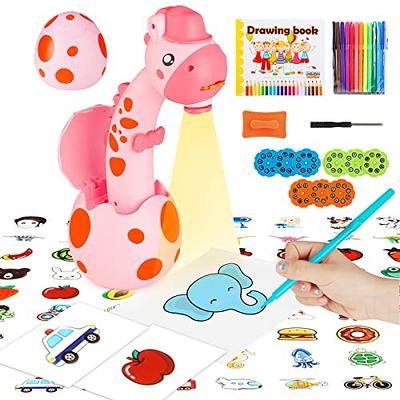 Leerfei Kids Projection drewing Sketcher,Intelligent Drawing Projector Machine with 32cartoon Patters and 12Color Brushes,Adjustable Drawing Pattern Size