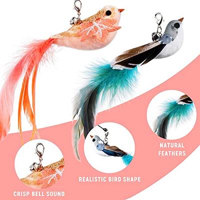 Pet Cat Toy with Bell Color Feather Toy Fishing Rod Replacement