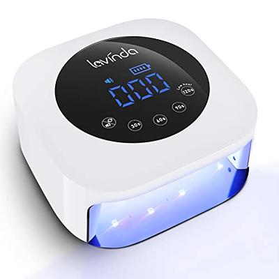 Bete Cordless LED Nail Lamp, Wireless Nail Dryer, 72W Rechargeable LED Nail Light, Portable Gel UV LED Nail Lamp with 4 Timer Setting Sensor and LCD