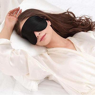 2 Pcs Silk Smooth Sleep Mask, Blackout Blindfold