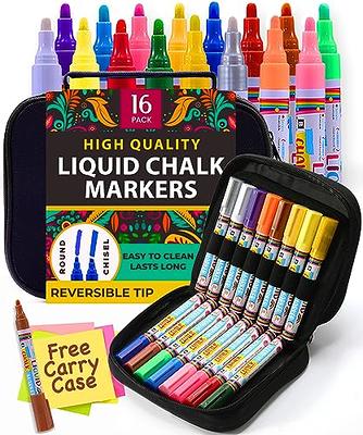 ZODDLE Liquid Chalk Markers, (1mm Extra Fine Tip, 10 Vibrant Colors)  Erasable Marker Pen - For Blackboards, Chalkboard, Glass, Window, Label