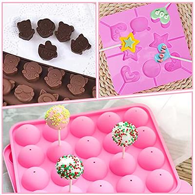 Silicone Cake Pop Mold Set, Lollipop Maker Kit for Diy Cookie