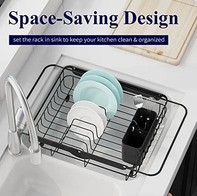 Kitsure Dish Drying Rack- Space-Saving Dish Rack, Dish Racks for Kitchen