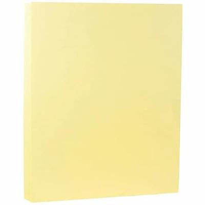 JAM PAPER 8.5 x 11 Matte Paper, 28lb, Light Yellow, 100 Sheets