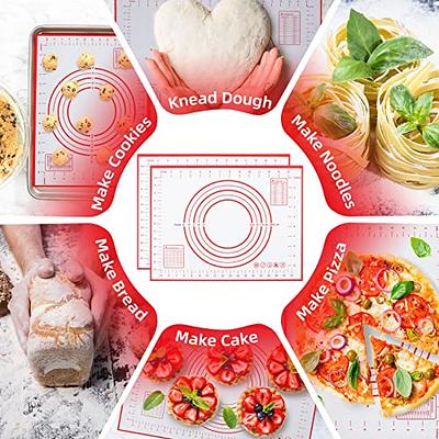 Silicone Fondant Rolling Mat  Non-Slip Silicone Pastry Mat with  Measurements Reusable BPA Free Baking