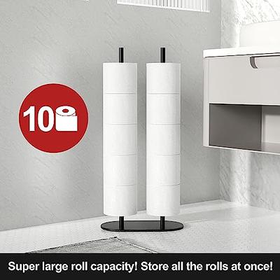 ROLABAM Heavy Weighted Toilet Paper Holder (with Reserve Function) Free  Standing Toilet Paper Holder Stand for