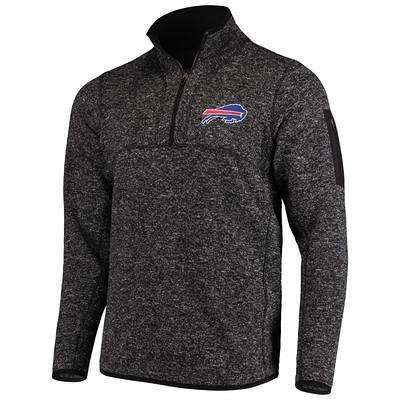 Men's Antigua Black/Charcoal Buffalo Bills Generation Quarter-Zip