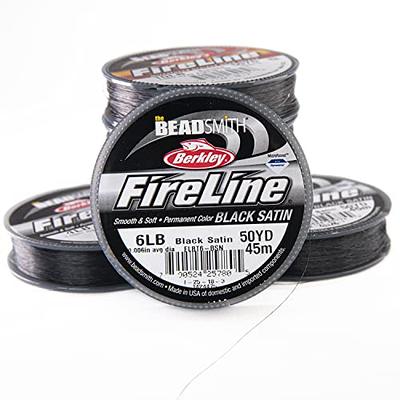 The Beadsmith Fireline by Berkley – Micro-Fused Braided Thread – 6lb. Test,  006”/.15mm Diameter, 50 Yard Spool, Black Color – Super Strong Stringing  Material for Jewelry Making and Bead Weaving - Yahoo Shopping