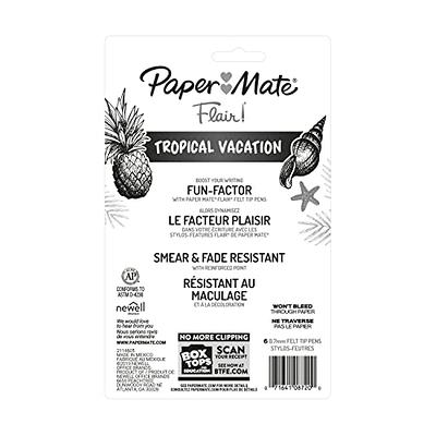 Paper Mate Flair Medium Felt Tip Set of 12 Tropical Vacation