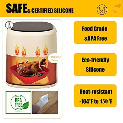 Air Fryer Silicone Liners, Znben 8 Inch Reusable Silicone Air