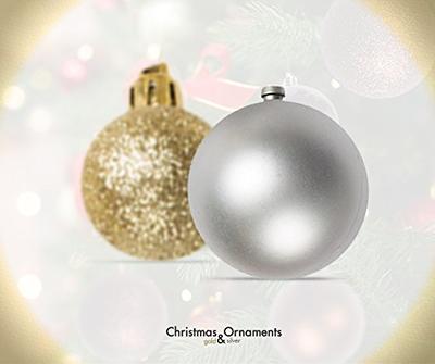 Silver Christmas Ball Ornaments 32 Pieces Shatterproof Holiday