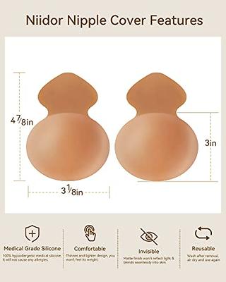 Women's Reusable Nipple Cover - Silicone Nipple Cover Bra Pad - Adhesive  Reusable Nipple Pads - Thin Silicone Nipple