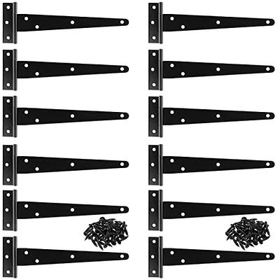 SEUNMUK 12 Pack 6 Inch T Strap Heavy Duty Barn Door Hinges with 72