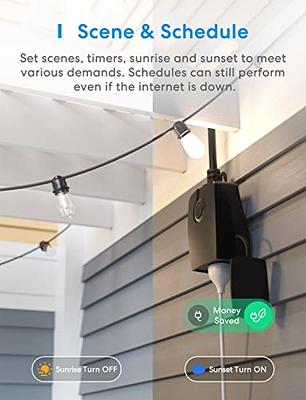 Meross Outdoor Smart Plug Compatible with Apple HomeKit, Siri, Alexa, Google Assistant and SmartThings, Waterproof WiFi Outdoor Outlet, Remote & Voice