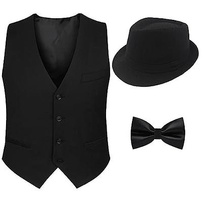 tuptay 1920s Mens Flapper Gatsby Gangster Prohibition Costume Roaring 20s  Cosplay Speakeasy Vest Hat Vintage Accessories Set (Stripe, Adult-M) -  Yahoo Shopping
