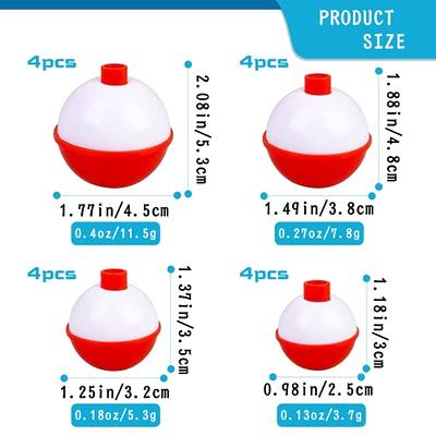 Gefischtter 16Pcs Fishing Bobbers Fishing Float and Bobbers Assortment  Floats Foam Set Push Button Snap-on Round Fishing Floats Red and White  Fishing Bobbers(2.5/3/3.5/4cm) - Yahoo Shopping
